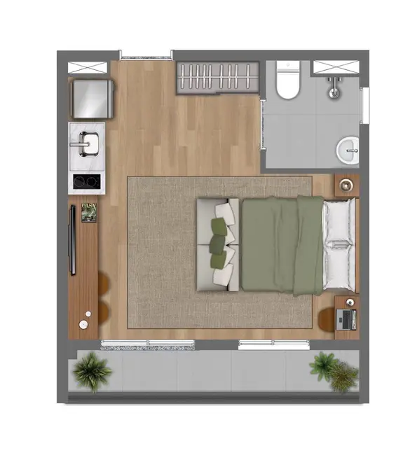 Apartamento com 2 quartos à venda, 45m2 em São Paulo - SP - imagem 2 Foto 2 de Apartamento com 2 quartos à venda, 45m2 em São Paulo - SP