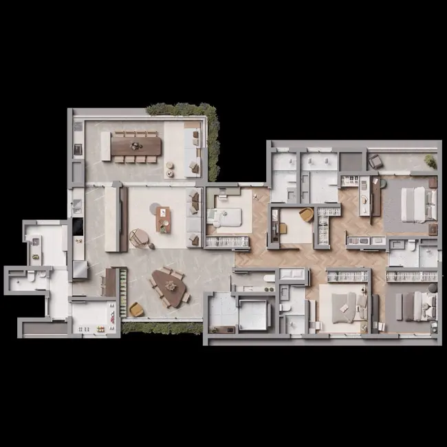 Apartamento com 4 quartos à venda, 243m2 em Itaim Bibi, São Paulo - SP - imagem 3 Foto 3 de Apartamento com 4 quartos à venda, 243m2 em Itaim Bibi, São Paulo - SP