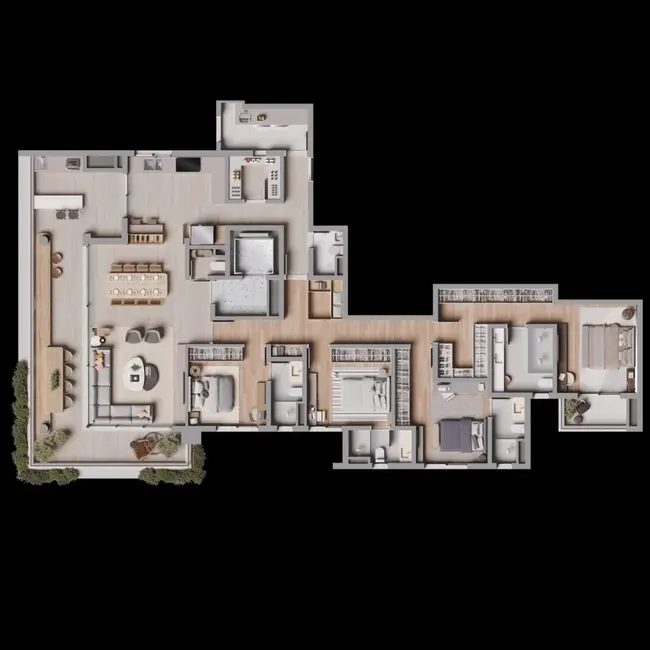 Apartamento com 4 quartos à venda, 243m2 em Itaim Bibi, São Paulo - SP - imagem 4 Foto 4 de Apartamento com 4 quartos à venda, 243m2 em Itaim Bibi, São Paulo - SP