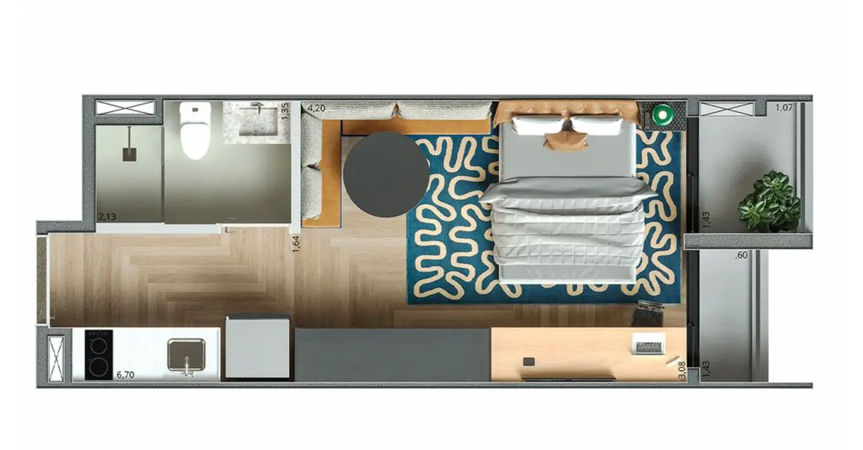 Foto 7 de Kitnet com 1 quarto à venda, 25m2 em São Paulo - SP
