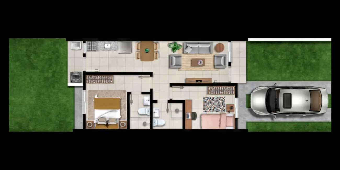 Foto 2 de Casa de Condomínio com 2 quartos à venda, 54m2 em Campo Novo, Porto Alegre - RS