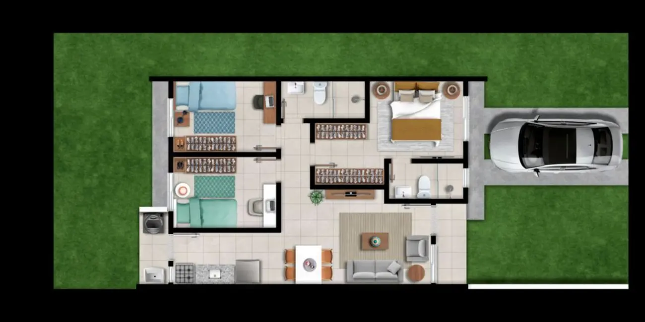 Foto 3 de Casa de Condomínio com 2 quartos à venda, 54m2 em Campo Novo, Porto Alegre - RS