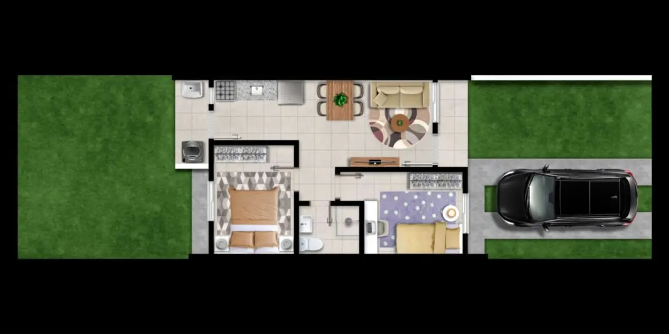 Foto 1 de Casa de Condomínio com 2 quartos à venda, 54m2 em Campo Novo, Porto Alegre - RS