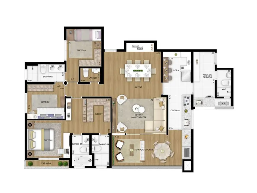Cobertura com 3 quartos à venda, 247m2 em Morumbi, São Paulo - SP - imagem 2 Foto 2 de Cobertura com 3 quartos à venda, 247m2 em Morumbi, São Paulo - SP