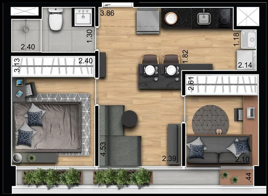 Foto 4 de Apartamento com 2 quartos à venda, 34m2 em Jardim Paulista, São Paulo - SP