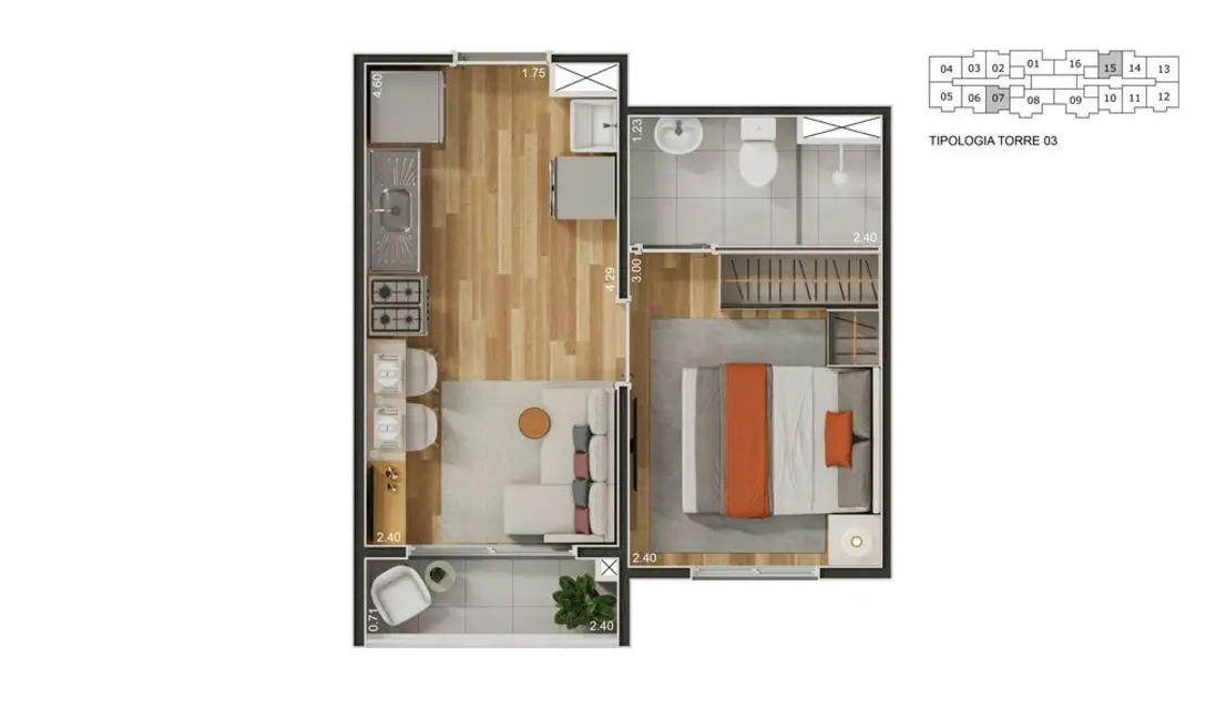 Foto 9 de Apartamento com 2 quartos à venda, 54m2 em Santo Amaro, São Paulo - SP