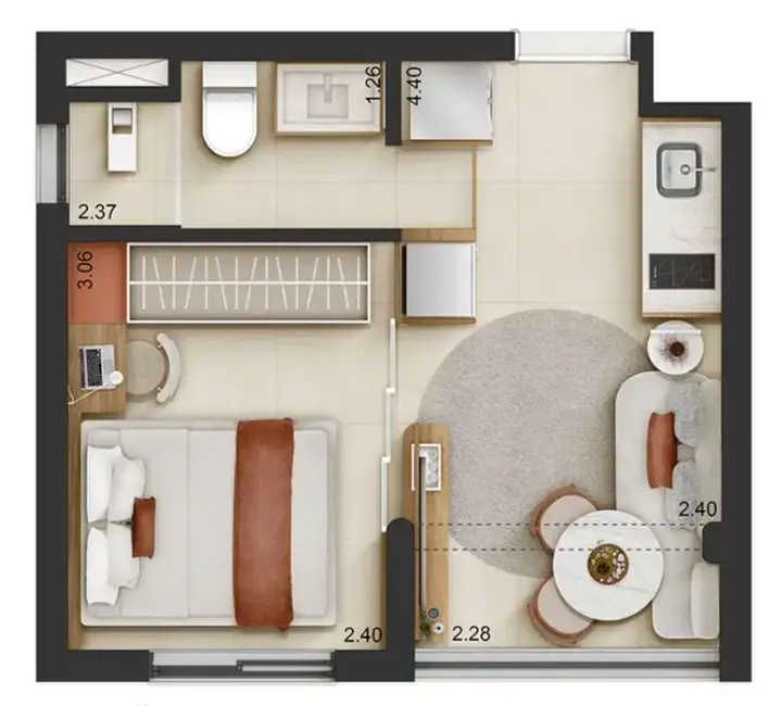 Foto 7 de Apartamento com 1 quarto à venda, 24m2 em Pinheiros, São Paulo - SP