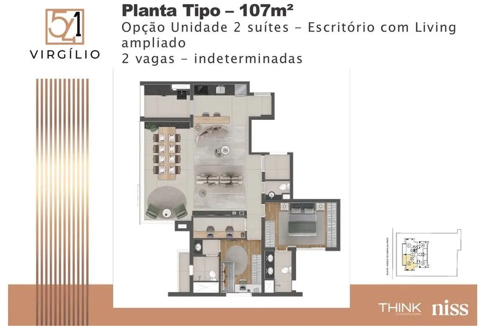 Foto 8 de Apartamento com 3 quartos à venda, 107m2 em Pinheiros, São Paulo - SP