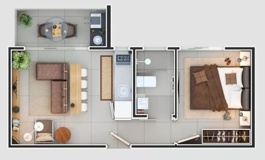 Foto 9 de Apartamento com 1 quarto à venda, 29m2 em Vila Guilhermina, São Paulo - SP