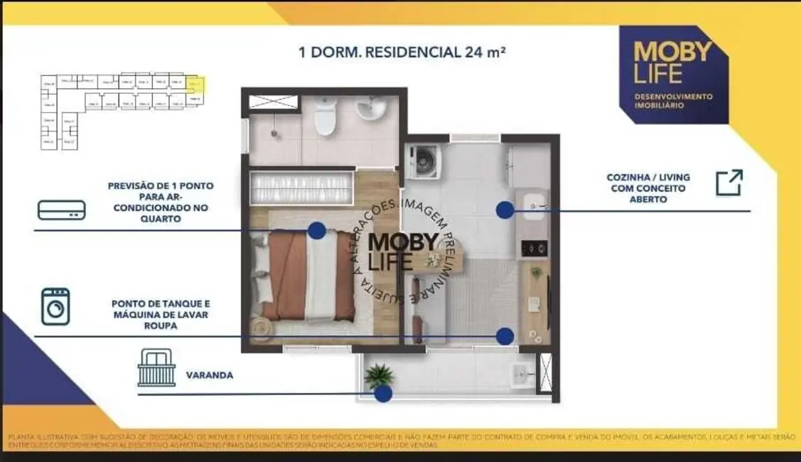 Apartamento com 2 quartos à venda, 29m2 em Barra Funda, São Paulo - SP - imagem 9 Foto 9 de Apartamento com 2 quartos à venda, 29m2 em Barra Funda, São Paulo - SP