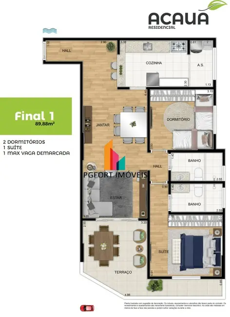 Foto 9 de Apartamento com 1 quarto à venda, 53m2 em Aviação, Praia Grande - SP