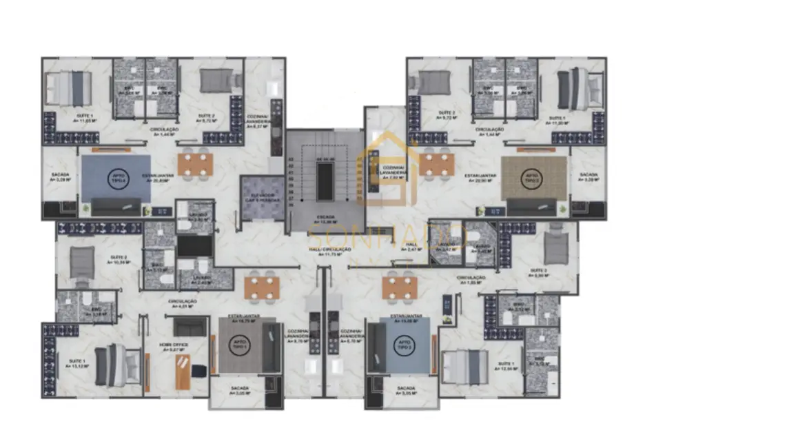Apartamento com 2 quartos à venda, 69m2 em São Francisco de Assis, Camboriu - SC - imagem 9 Foto 9 de Apartamento com 2 quartos à venda, 69m2 em São Francisco de Assis, Camboriu - SC