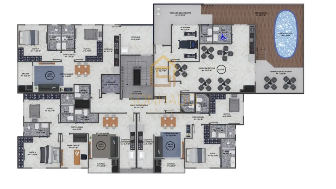 Apartamento com 2 quartos à venda, 69m2 em São Francisco de Assis, Camboriu - SC - imagem 8 Foto 8 de Apartamento com 2 quartos à venda, 69m2 em São Francisco de Assis, Camboriu - SC