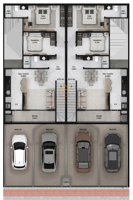 Apartamento com 2 quartos à venda, 68m2 em Itajai - SC - imagem 7 Foto 7 de Apartamento com 2 quartos à venda, 68m2 em Itajai - SC
