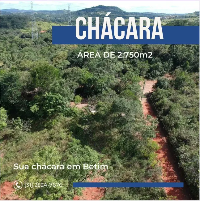 Foto 2 de Chácara com 1 quarto à venda, 2750m2 em Itacolomi, Betim - MG