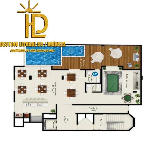 Foto 3 de Apartamento com 3 quartos à venda, 122m2 em Meia Praia, Itapema - SC