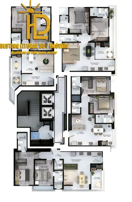 Foto 9 de Apartamento com 1 quarto à venda, 68m2 em Itapema - SC