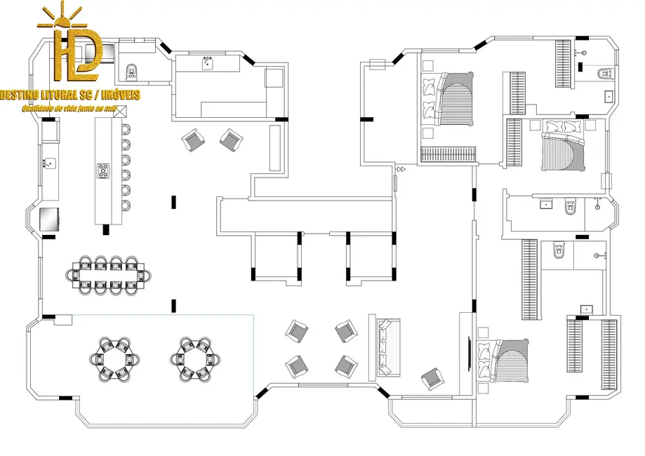 Foto 2 de Apartamento com 3 quartos à venda, 260m2 em Vorstadt, Blumenau - SC