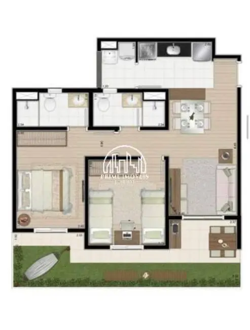 Foto 3 de Apartamento com 2 quartos à venda, 52m2 em Cidade Luiza, Jundiai - SP