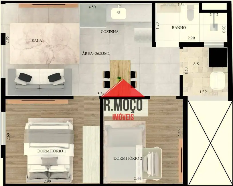 Foto 6 de Apartamento com 2 quartos à venda, 36m2 em Vila Guilhermina, São Paulo - SP