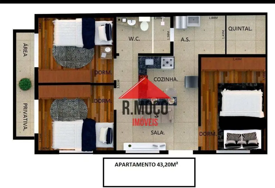 Foto 9 de Apartamento com 3 quartos à venda, 43m2 em Vila Londrina, São Paulo - SP