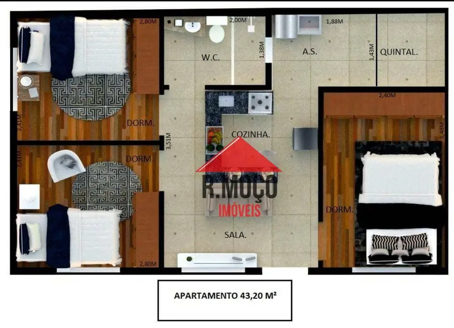 Foto 7 de Apartamento com 3 quartos à venda, 43m2 em Vila Londrina, São Paulo - SP