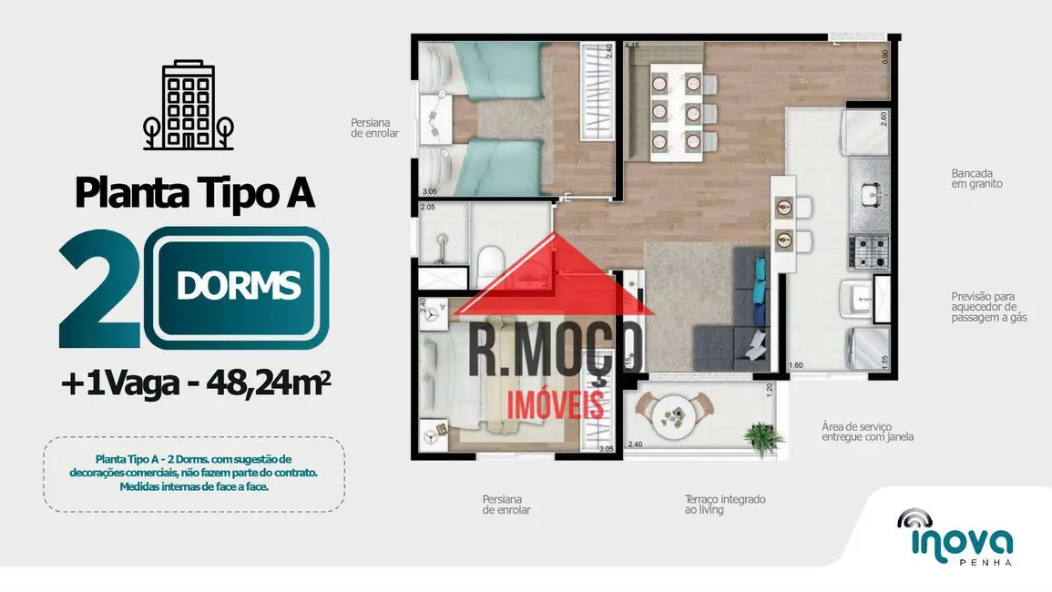 Foto 8 de Apartamento com 2 quartos à venda, 49m2 em Penha de França, São Paulo - SP