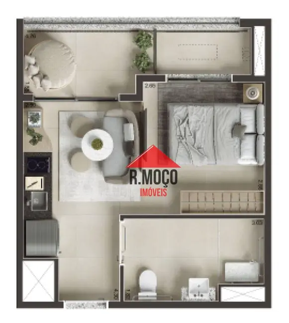 Apartamento com 1 quarto à venda, 30m2 em Paraíso, São Paulo - SP - imagem 4 Foto 4 de Apartamento com 1 quarto à venda, 30m2 em Paraíso, São Paulo - SP