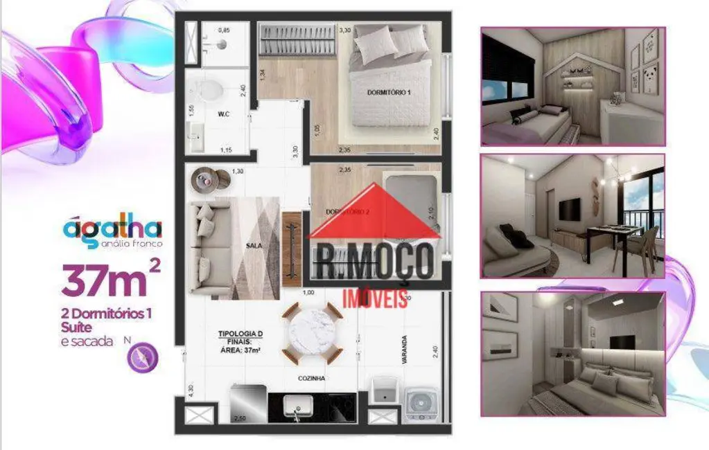 Apartamento com 2 quartos à venda, 37m2 em Vila Formosa, São Paulo - SP - imagem 7 Foto 7 de Apartamento com 2 quartos à venda, 37m2 em Vila Formosa, São Paulo - SP