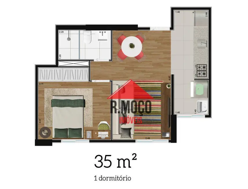 Apartamento com 2 quartos à venda, 51m2 em Vila Carrão, São Paulo - SP - imagem 6 Foto 6 de Apartamento com 2 quartos à venda, 51m2 em Vila Carrão, São Paulo - SP