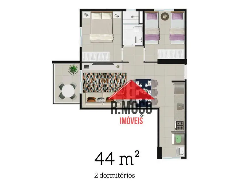 Apartamento com 2 quartos à venda, 51m2 em Vila Carrão, São Paulo - SP - imagem 5 Foto 5 de Apartamento com 2 quartos à venda, 51m2 em Vila Carrão, São Paulo - SP