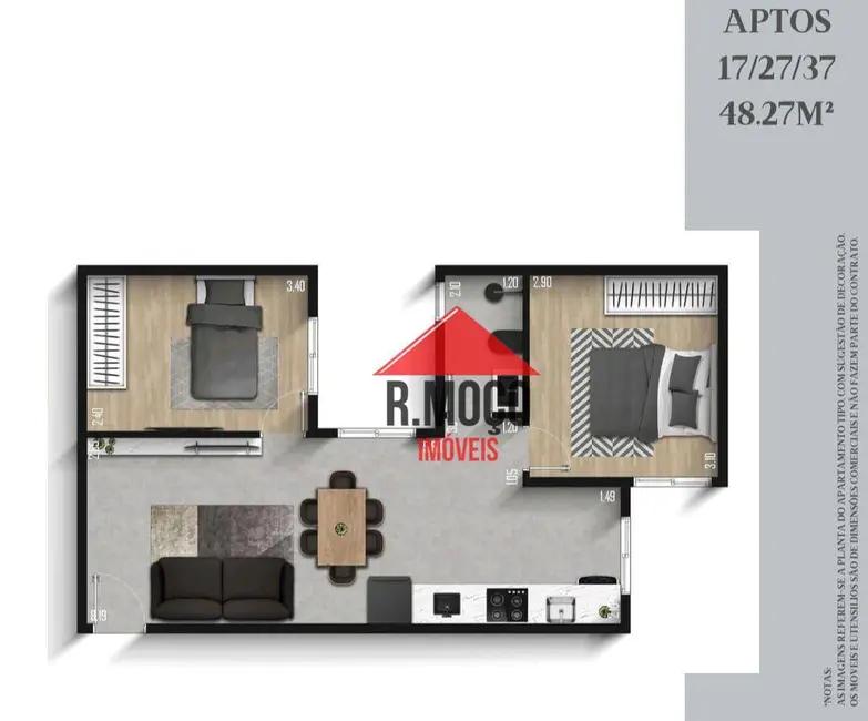 Foto 8 de Apartamento com 2 quartos à venda, 48m2 em Vila Ré, São Paulo - SP