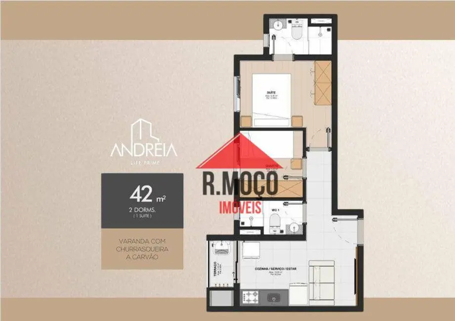Foto 7 de Apartamento com 2 quartos à venda, 46m2 em Cidade Mãe do Céu, São Paulo - SP