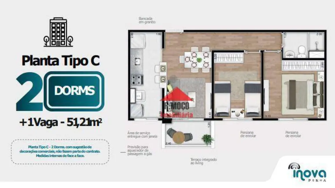 Foto 9 de Apartamento com 2 quartos à venda, 49m2 em Penha de França, São Paulo - SP