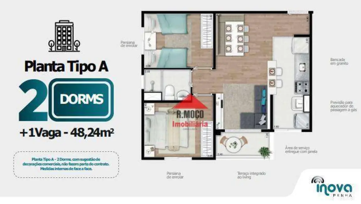 Foto 6 de Apartamento com 2 quartos à venda, 49m2 em Penha de França, São Paulo - SP