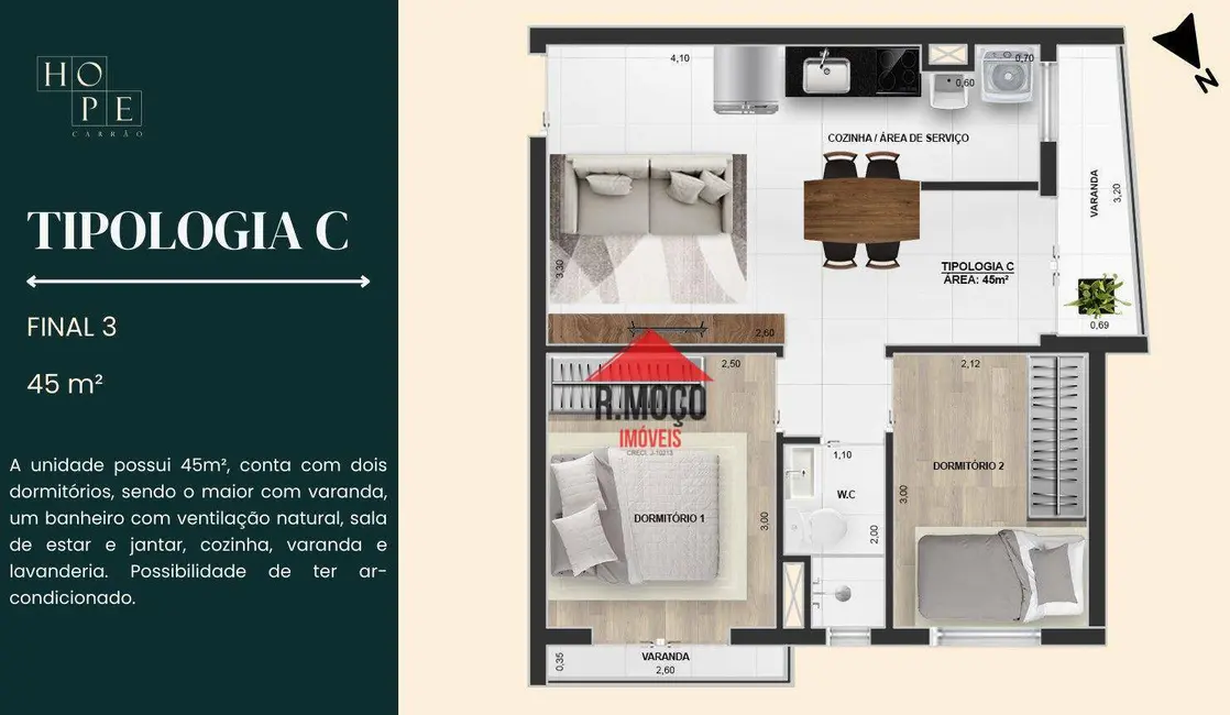 Foto 9 de Apartamento com 2 quartos à venda, 33m2 em Vila Carrão, São Paulo - SP