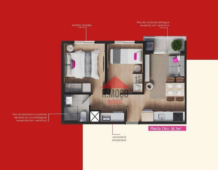 Foto 4 de Apartamento com 2 quartos à venda, 36m2 em Vila Ré, São Paulo - SP