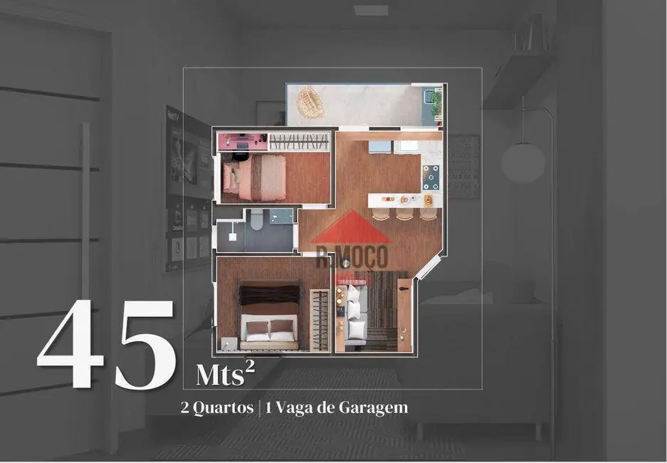 Apartamento com 2 quartos à venda, 45m2 em Penha de França, São Paulo - SP - imagem 3 Foto 3 de Apartamento com 2 quartos à venda, 45m2 em Penha de França, São Paulo - SP