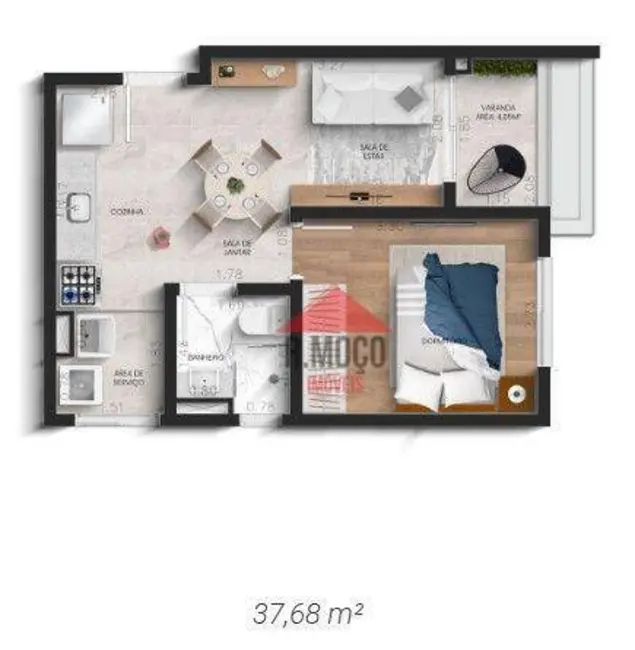 Foto 7 de Apartamento com 1 quarto à venda, 26m2 em Chácara Seis de Outubro, São Paulo - SP