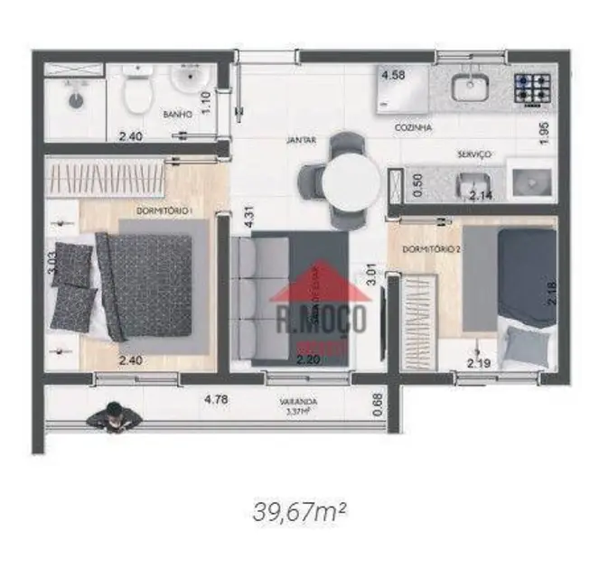 Apartamento com 1 quarto à venda, 25m2 em Vila Formosa, São Paulo - SP - imagem 8 Foto 8 de Apartamento com 1 quarto à venda, 25m2 em Vila Formosa, São Paulo - SP