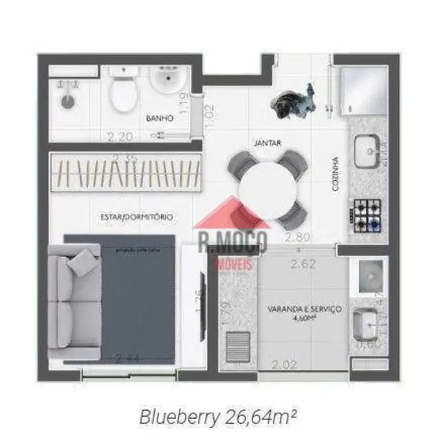 Apartamento com 1 quarto à venda, 26m2 em Vila Formosa, São Paulo - SP - imagem 4 Foto 4 de Apartamento com 1 quarto à venda, 26m2 em Vila Formosa, São Paulo - SP