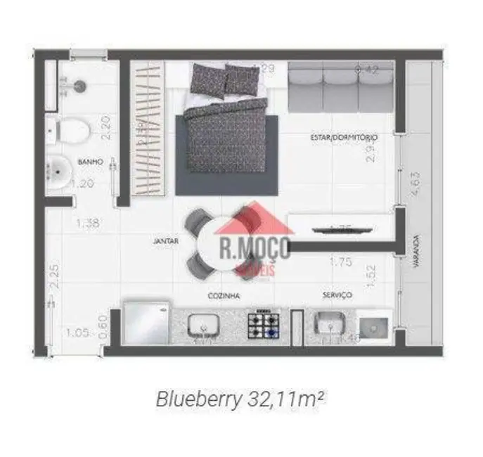 Apartamento com 1 quarto à venda, 26m2 em Vila Formosa, São Paulo - SP - imagem 3 Foto 3 de Apartamento com 1 quarto à venda, 26m2 em Vila Formosa, São Paulo - SP