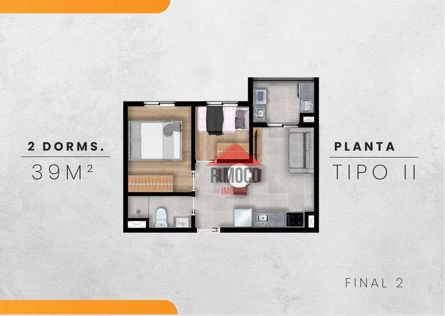 Apartamento com 2 quartos à venda, 38m2 em Vila Fernandes, São Paulo - SP - imagem 5 Foto 5 de Apartamento com 2 quartos à venda, 38m2 em Vila Fernandes, São Paulo - SP