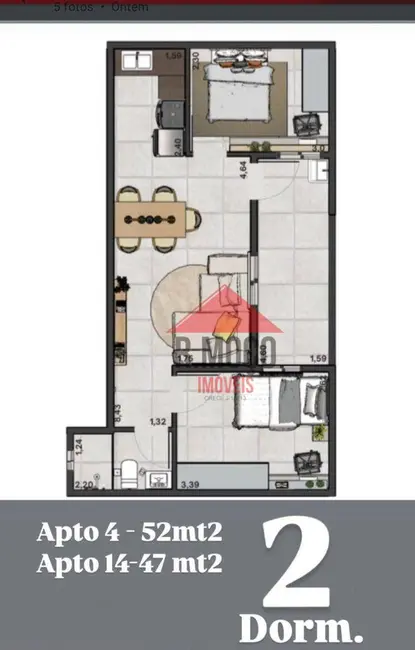 Foto 4 de Apartamento com 2 quartos à venda, 44m2 em Vila Carrão, São Paulo - SP