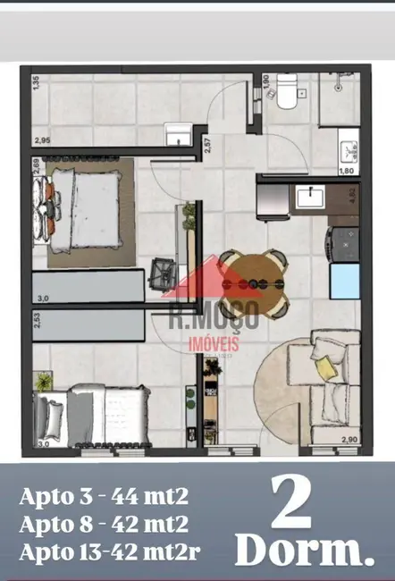 Foto 5 de Apartamento com 2 quartos à venda, 44m2 em Vila Carrão, São Paulo - SP