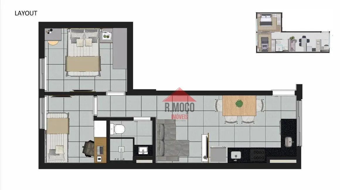 Apartamento com 2 quartos à venda, 35m2 em Cidade Mãe do Céu, São Paulo - SP - imagem 4 Foto 4 de Apartamento com 2 quartos à venda, 35m2 em Cidade Mãe do Céu, São Paulo - SP