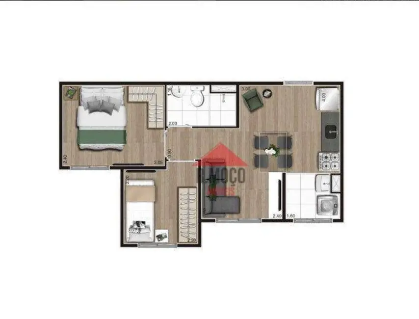 Foto 2 de Apartamento com 2 quartos à venda, 35m2 em Cidade Patriarca, São Paulo - SP