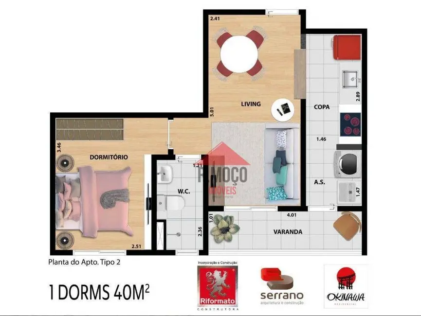 Foto 4 de Apartamento com 1 quarto à venda, 40m2 em Vila Nova Manchester, São Paulo - SP