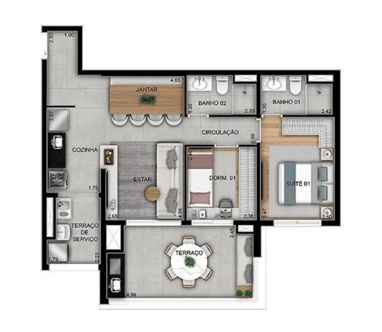 Apartamento com 2 quartos à venda, 70m2 em Vila Guilhermina, São Paulo - SP - imagem 2 Foto 2 de Apartamento com 2 quartos à venda, 70m2 em Vila Guilhermina, São Paulo - SP