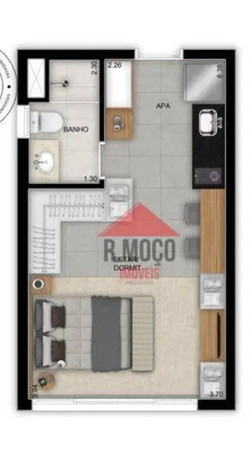 Foto 2 de Kitnet com 1 quarto à venda, 27m2 em Vila Matilde, São Paulo - SP